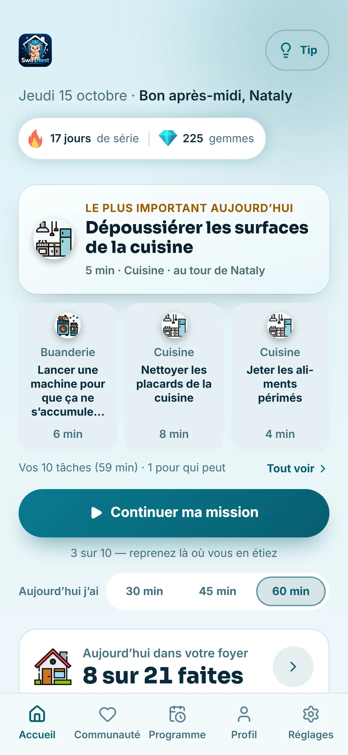 La mission du jour, déjà décidée par Erick