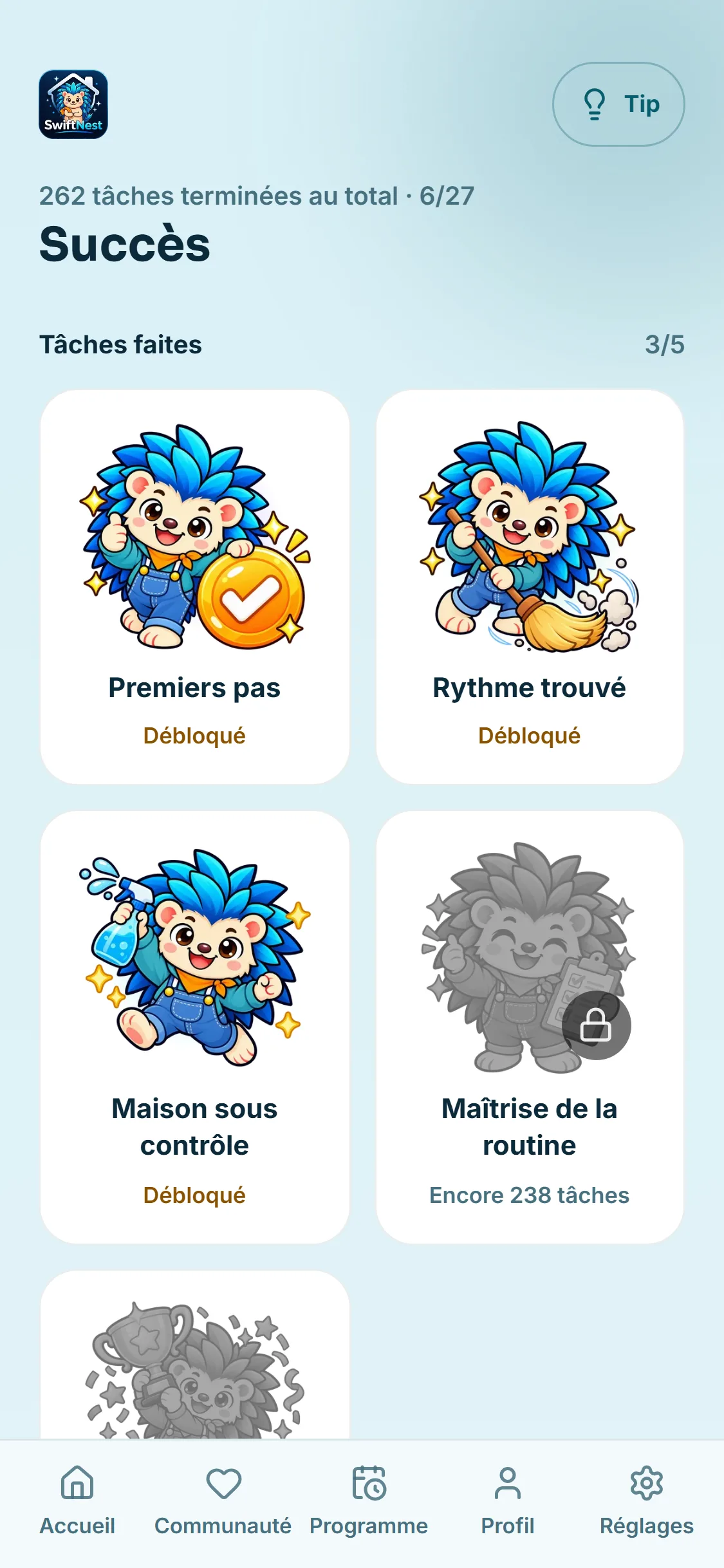 Des succès qui célèbrent votre régularité