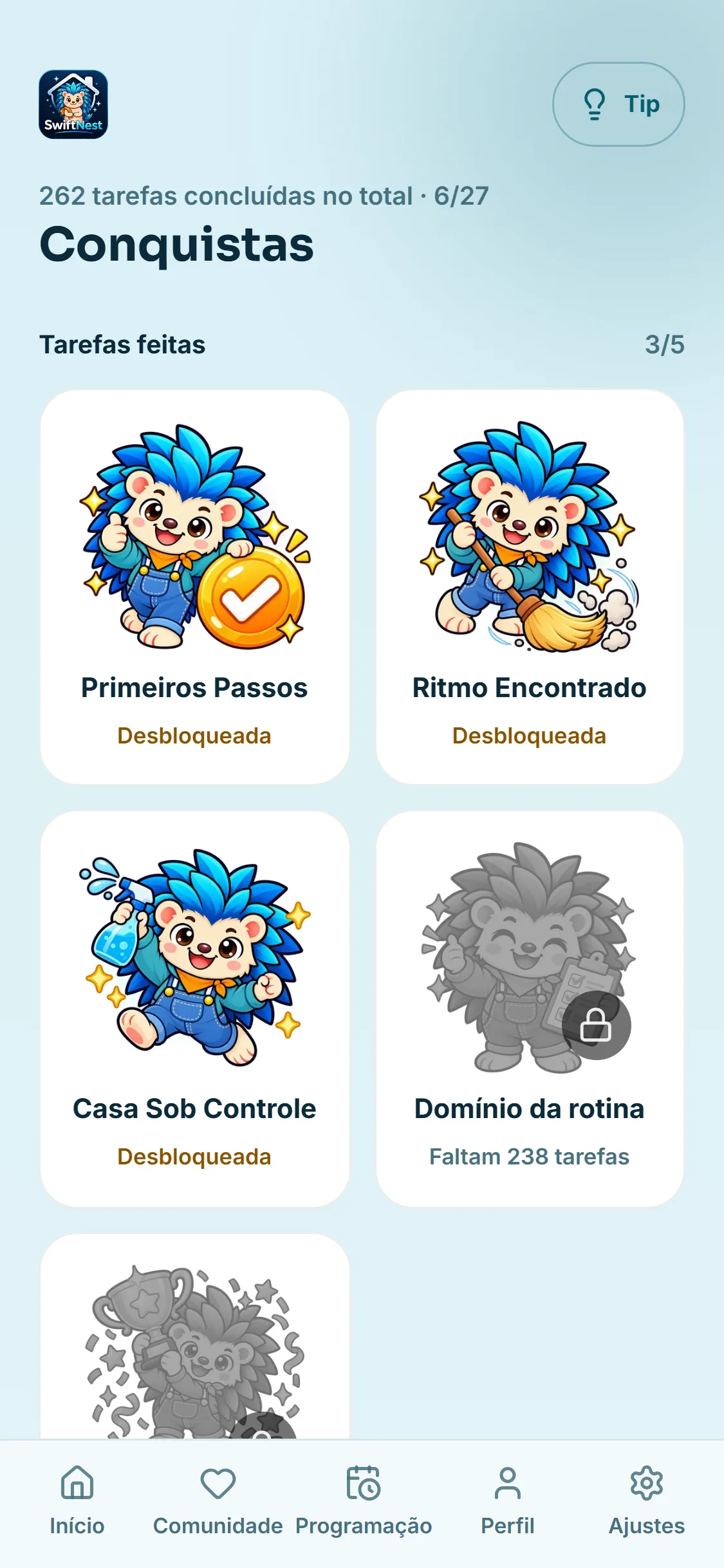 Conquistas que celebram sua constância