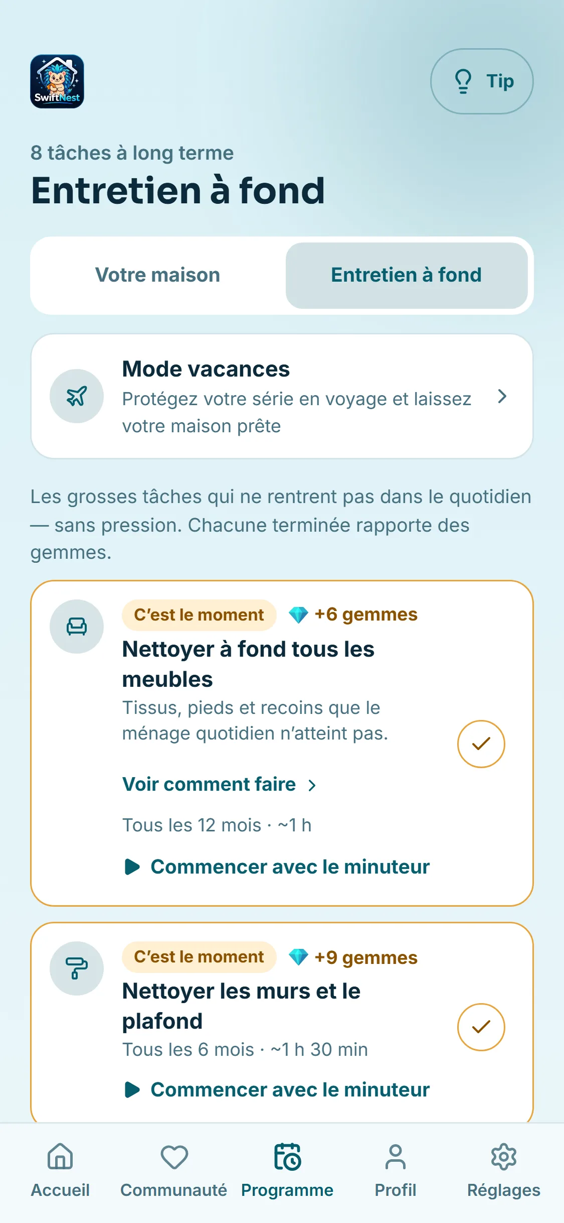 Les grandes tâches, pour ne jamais les oublier