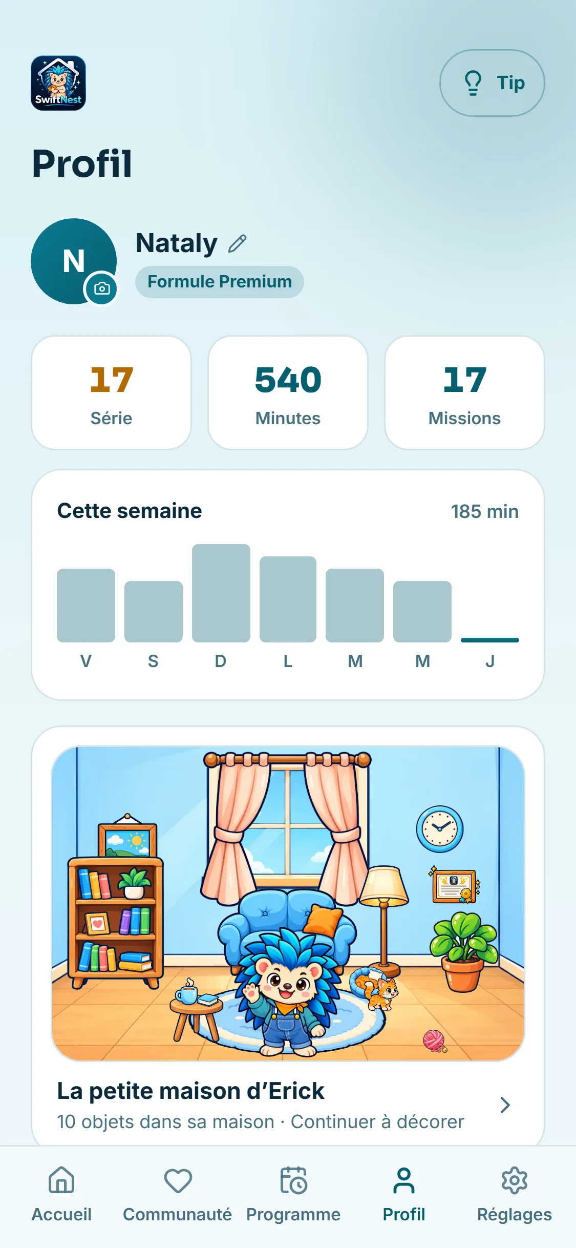 Votre série et vos progrès