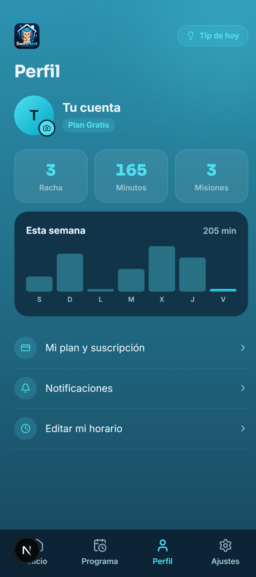 Tu racha y tu progreso