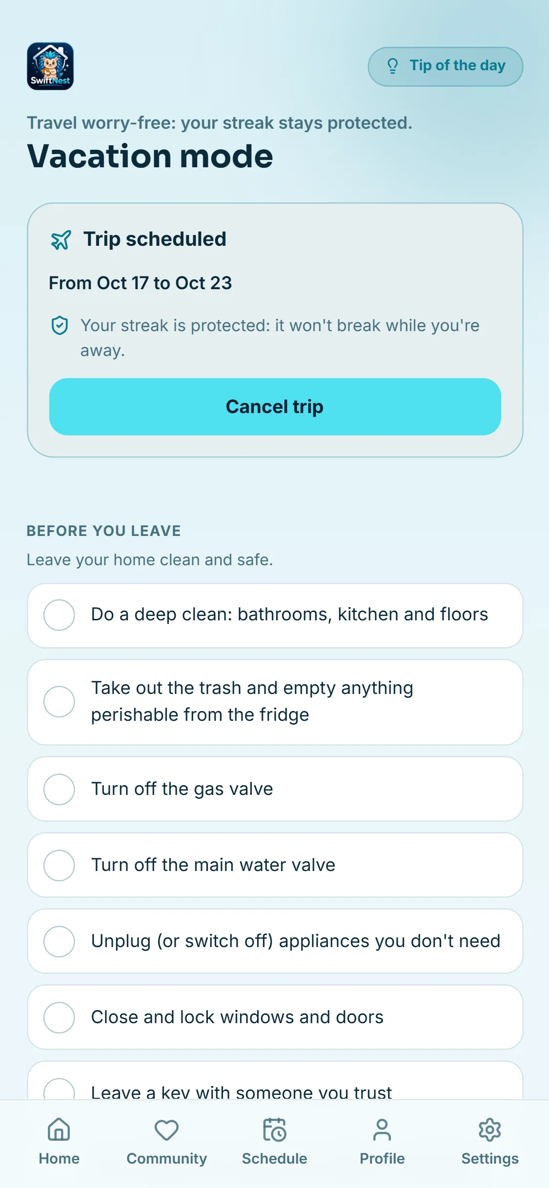 Travel worry-free: your streak stays protected
